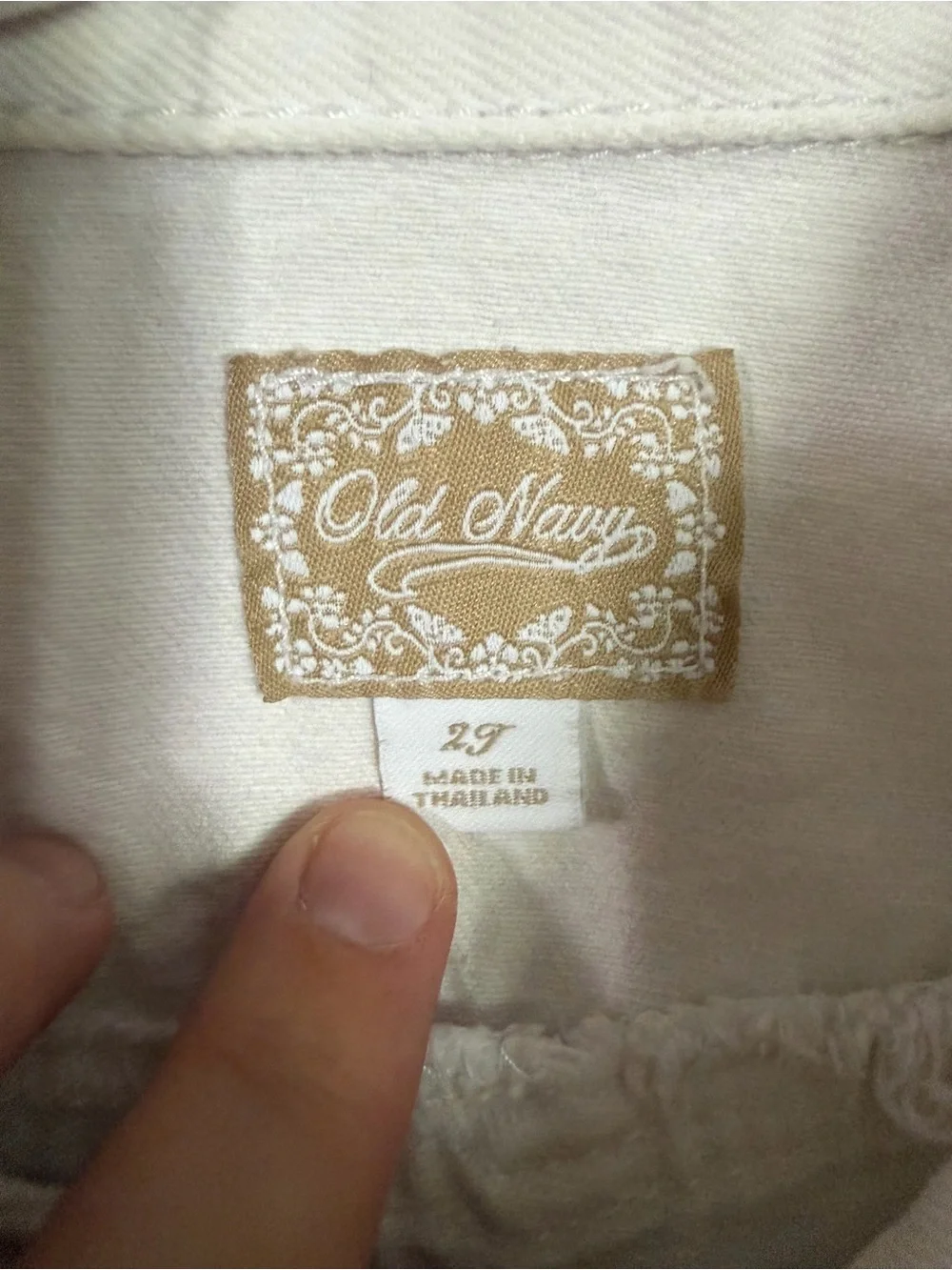 Old Navy white denim